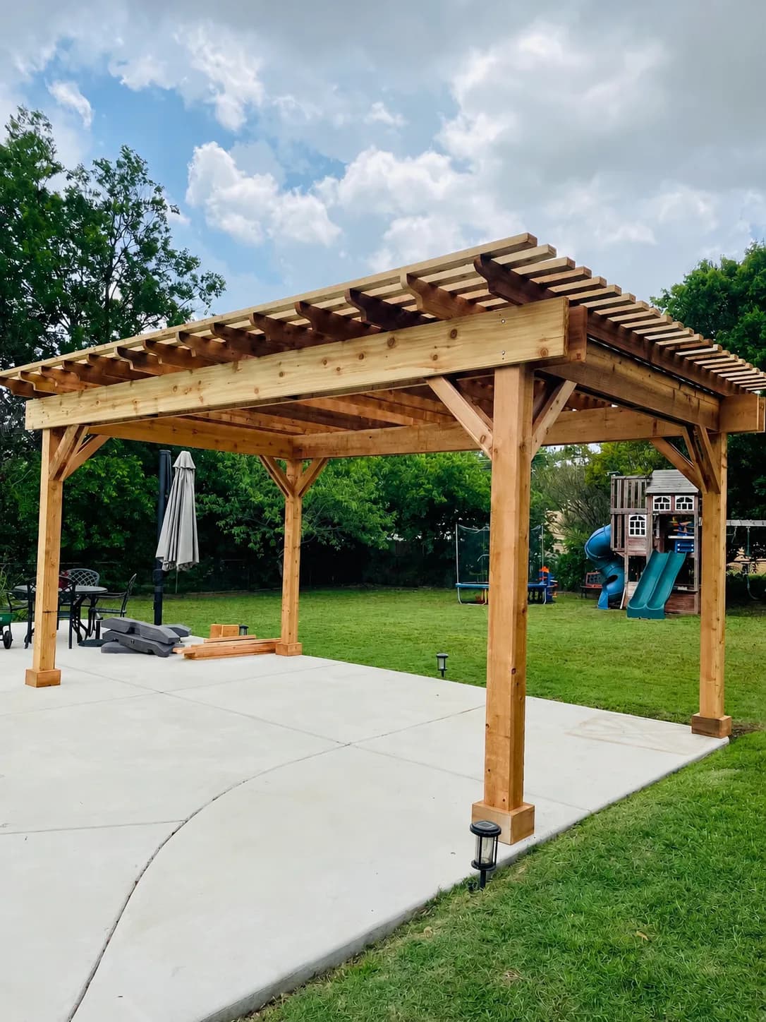 Freestanding Cedar Pergola — pergolas in Colleyville, Texas