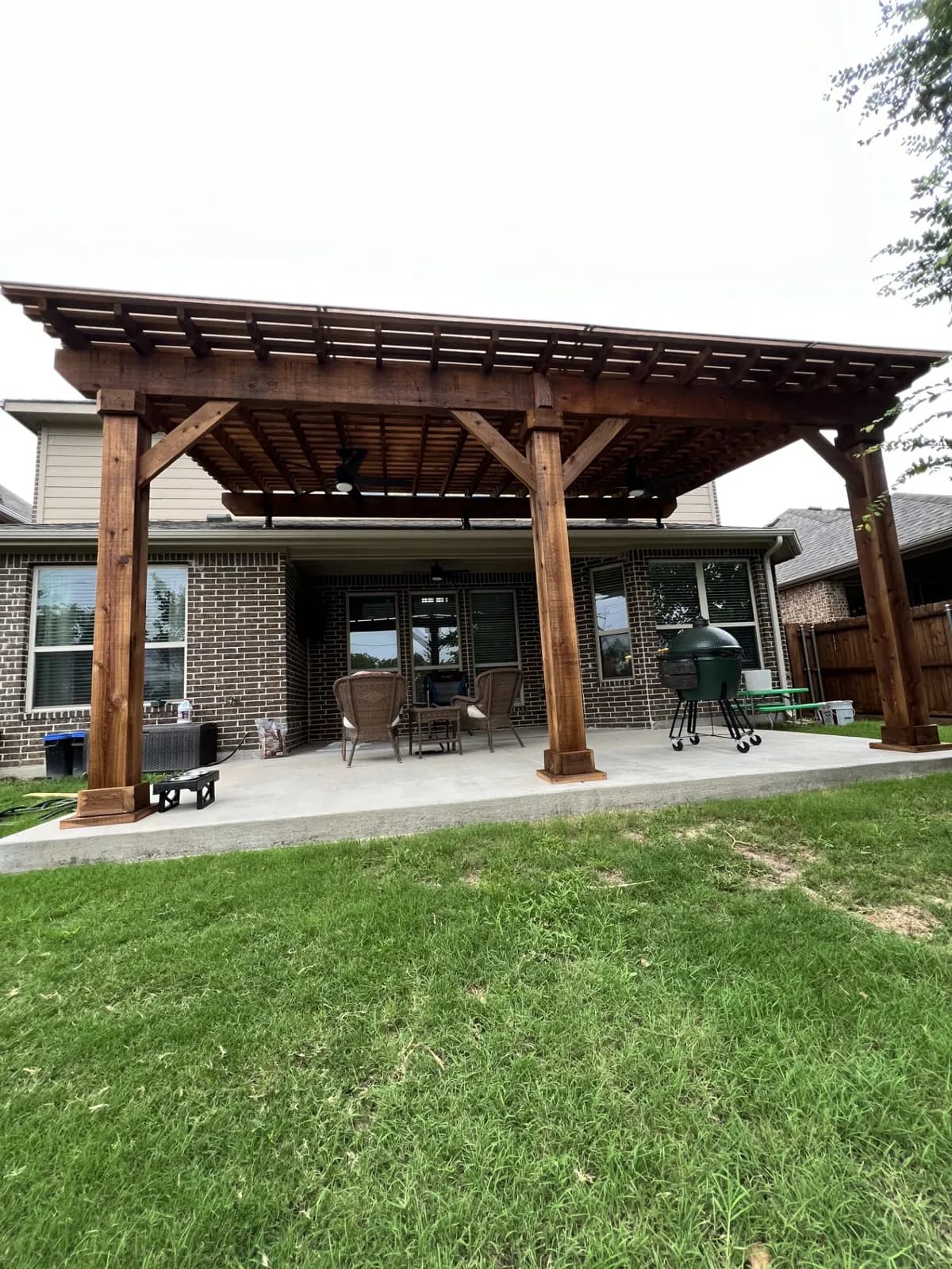 Attached Cedar Pergola — pergolas in Little Elm, Texas
